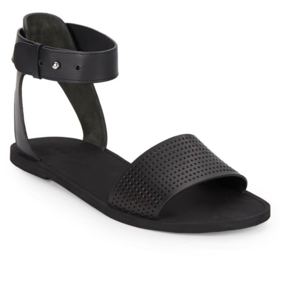 Vince Shoes - Vince Sawyer Leather Ankle-Wrap Sandal